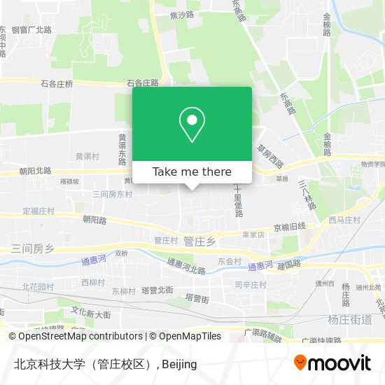 北京科技大学（管庄校区） map