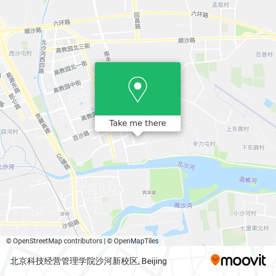 北京科技经营管理学院沙河新校区 map