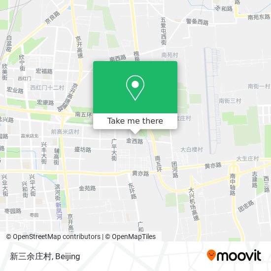 新三余庄村 map