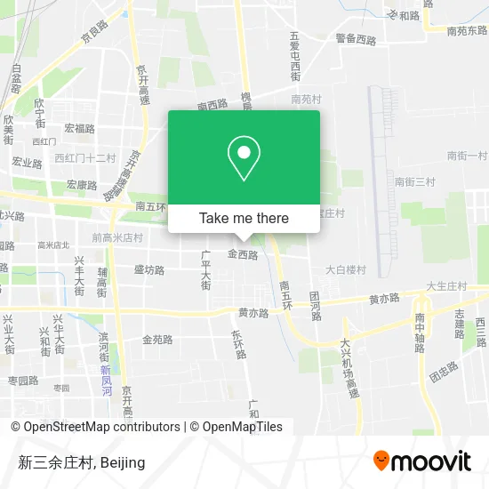 新三余庄村 map