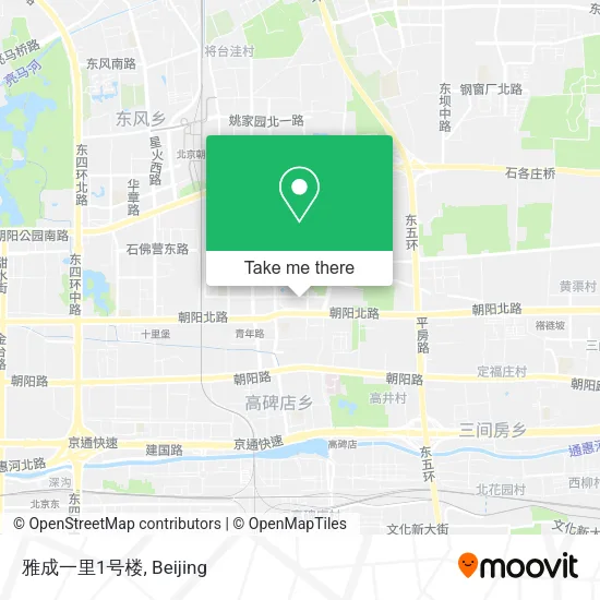 雅成一里1号楼 map
