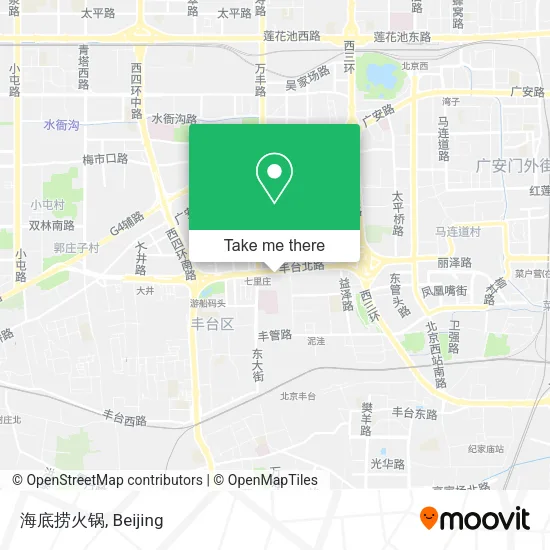 海底捞火锅 map