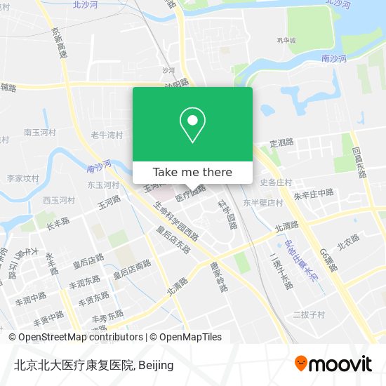 北京北大医疗康复医院 map