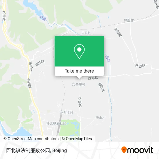 怀北镇法制廉政公园 map