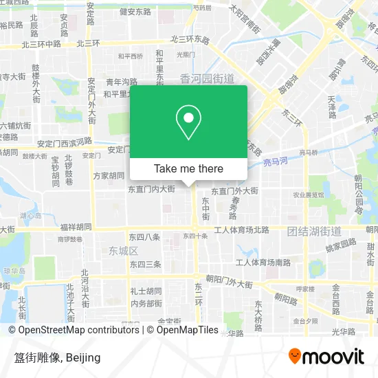 簋街雕像 map