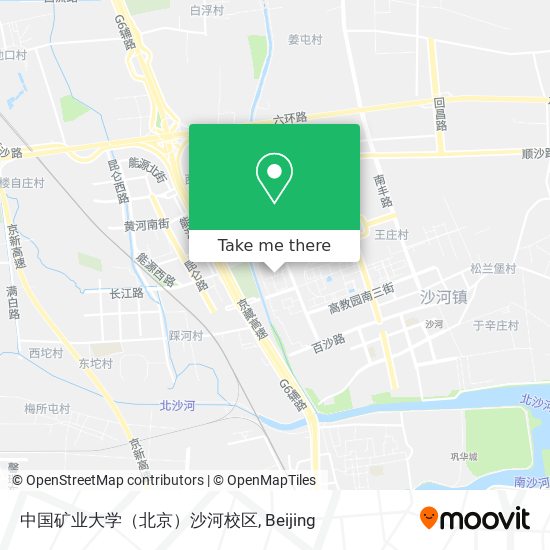 中国矿业大学（北京）沙河校区 map