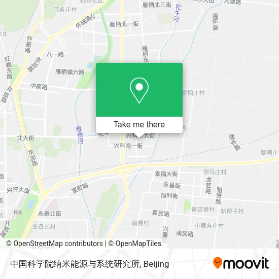 中国科学院纳米能源与系统研究所 map