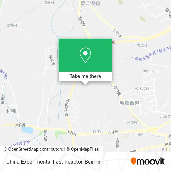 China Experimental Fast Reactor map