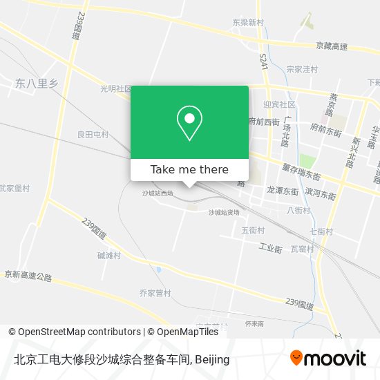 北京工电大修段沙城综合整备车间 map