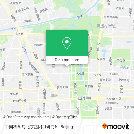 中国科学院北京基因组研究所 map