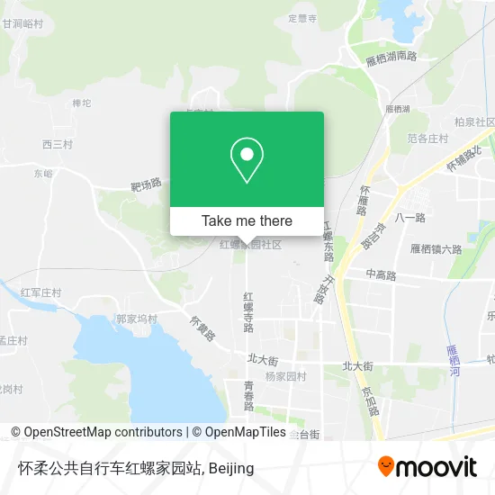 怀柔公共自行车红螺家园站 map