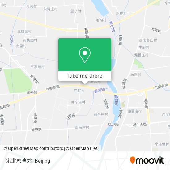 港北检查站 map