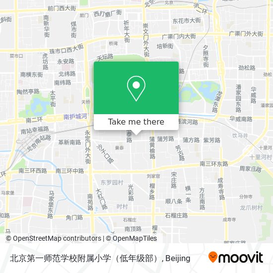 北京第一师范学校附属小学（低年级部） map