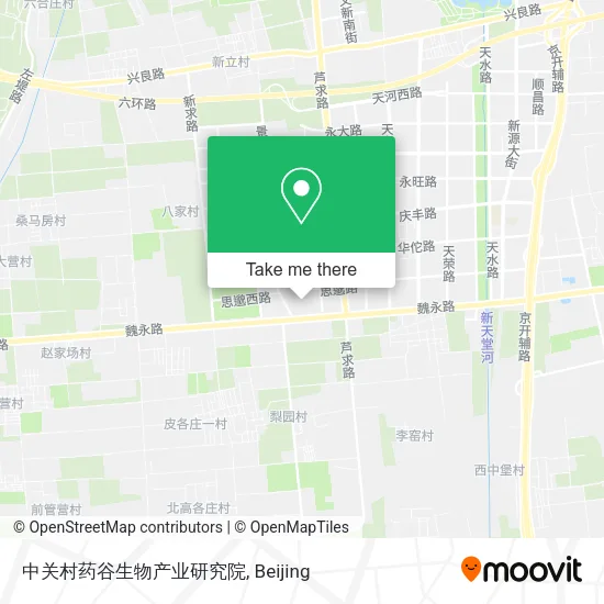 中关村药谷生物产业研究院 map