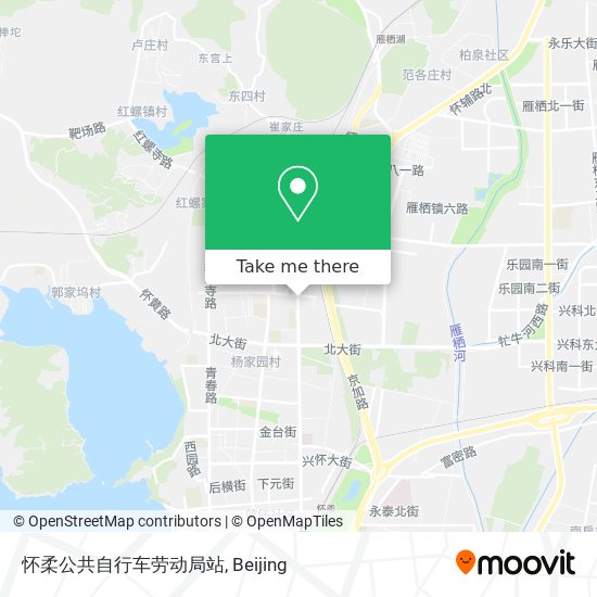 怀柔公共自行车劳动局站 map