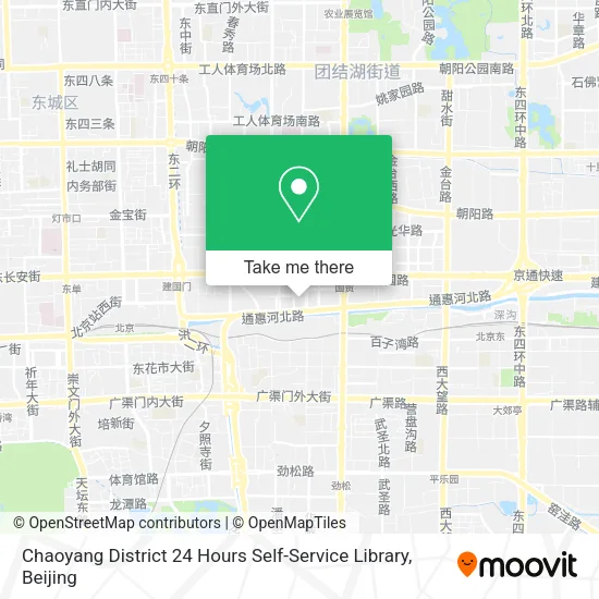 Chaoyang District 24 Hours Self-Service Library map