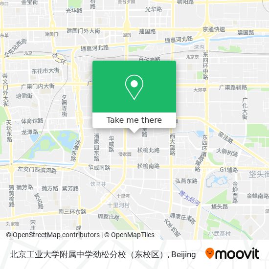 北京工业大学附属中学劲松分校（东校区） map