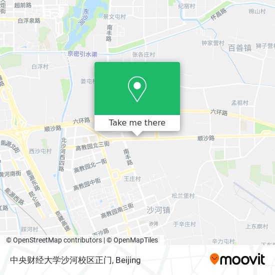 中央财经大学沙河校区正门 map