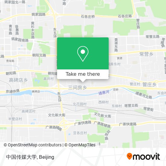 中国传媒大学 map