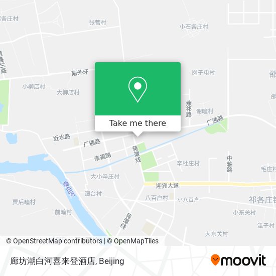 廊坊潮白河喜来登酒店 map