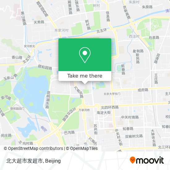北大超市发超市 map