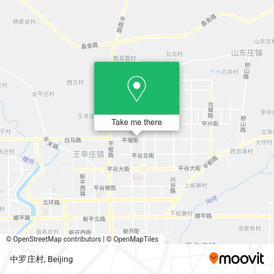中罗庄村 map