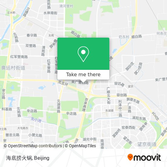 海底捞火锅 map