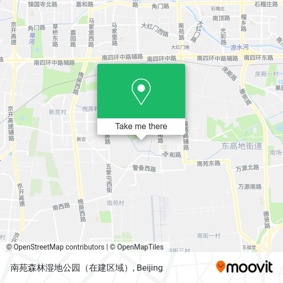 南苑森林湿地公园（在建区域） map