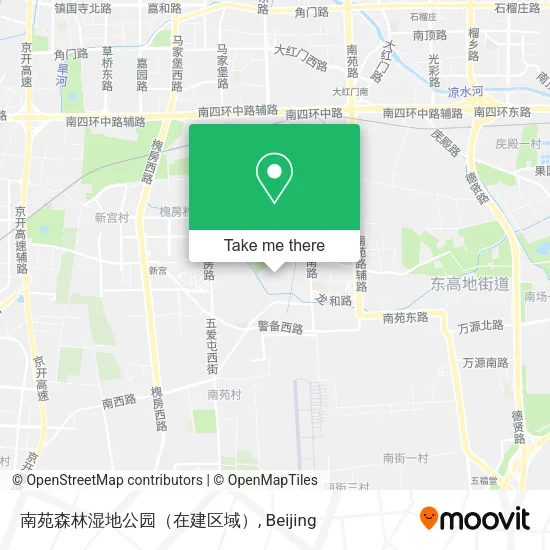 南苑森林湿地公园（在建区域） map