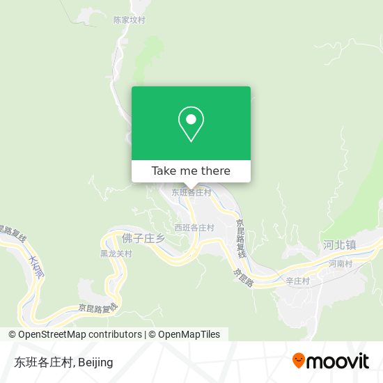 东班各庄村 map