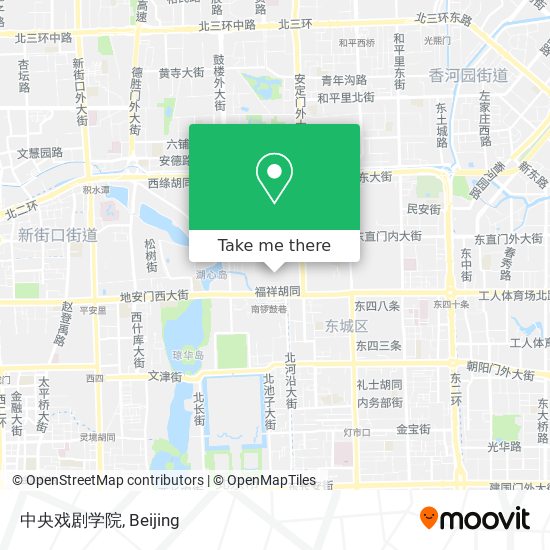 中央戏剧学院 map