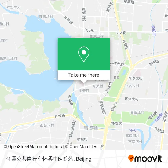 怀柔公共自行车怀柔中医院站 map