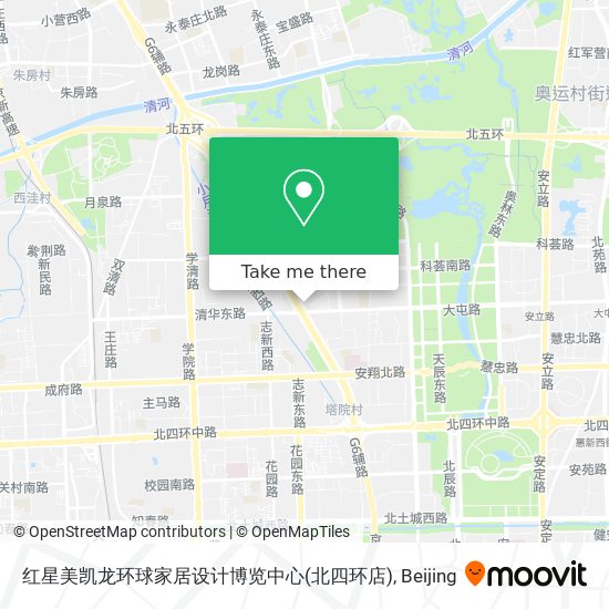 红星美凯龙环球家居设计博览中心(北四环店) map