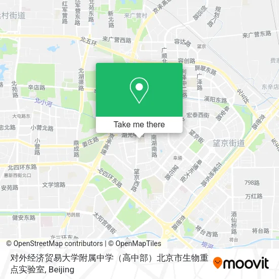 对外经济贸易大学附属中学（高中部）北京市生物重点实验室 map