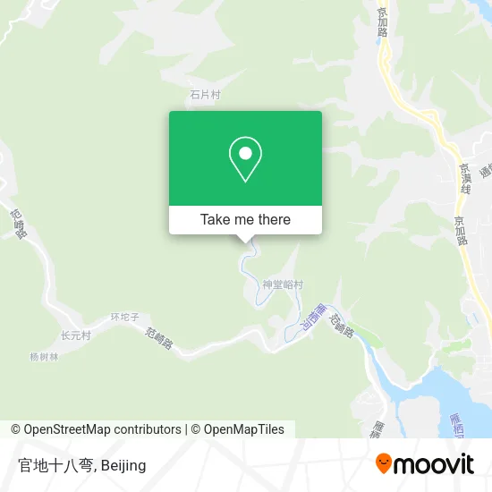 官地十八弯 map