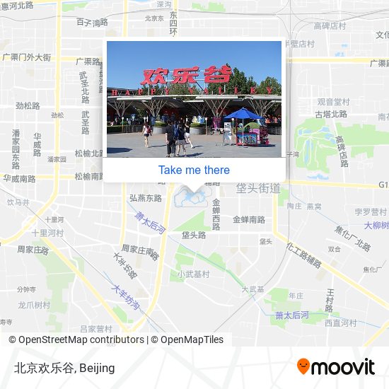 北京欢乐谷 map