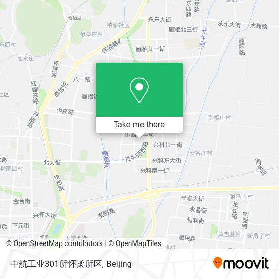 中航工业301所怀柔所区 map