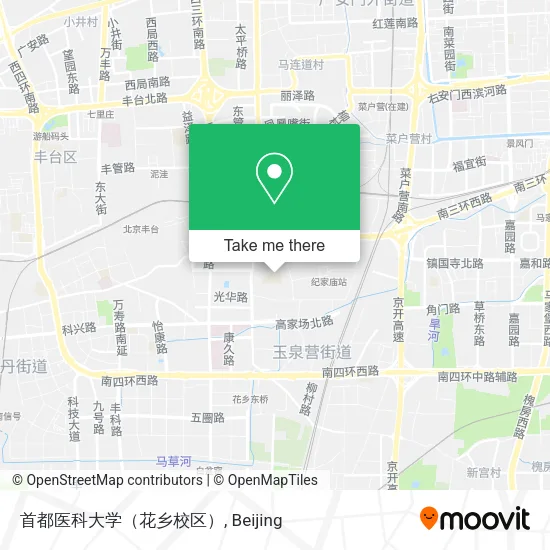 首都医科大学（花乡校区） map