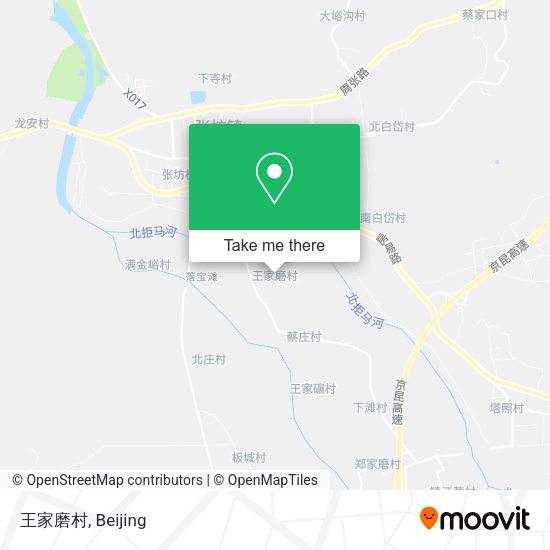王家磨村 map