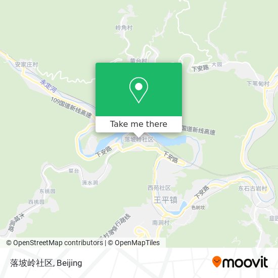 落坡岭社区 map