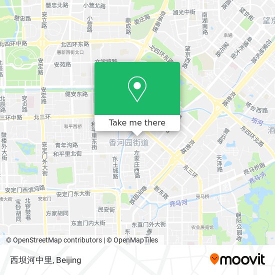 西坝河中里 map