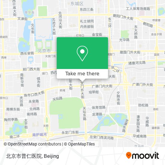 北京市普仁医院 map
