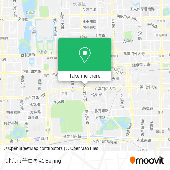 北京市普仁医院 map