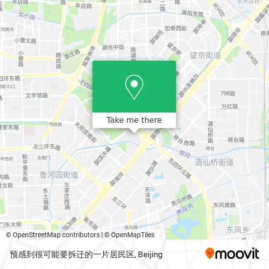 预感到很可能要拆迁的一片居民区 map
