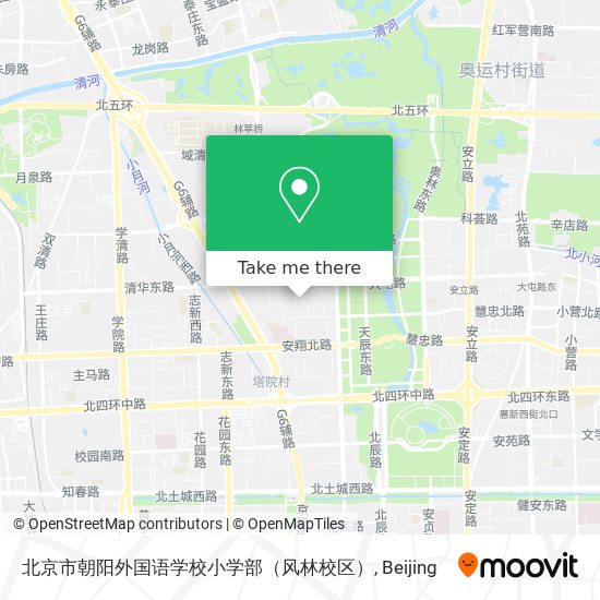 北京市朝阳外国语学校小学部（风林校区） map