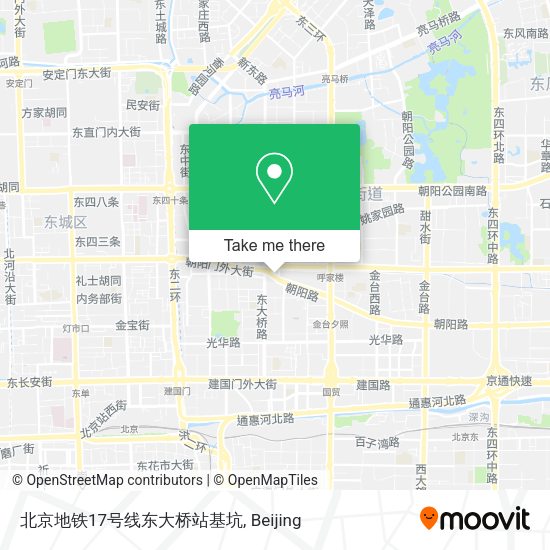 北京地铁17号线东大桥站基坑 map