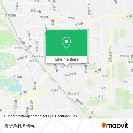 海子角村 map