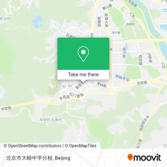 北京市大峪中学分校 map