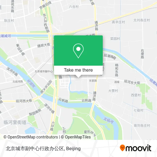 北京城市副中心行政办公区 map