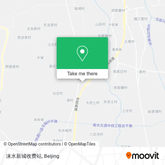 涞水新城收费站 map